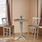 International Concepts Round 30 in Rd Pedestal Bar Ht Table, 2 X-Back Bar Ht Stools, Hickory/Stone, 30 W, 30 L, 41.1 in H K41-30RT-27B-S6133-2 - alternate 3